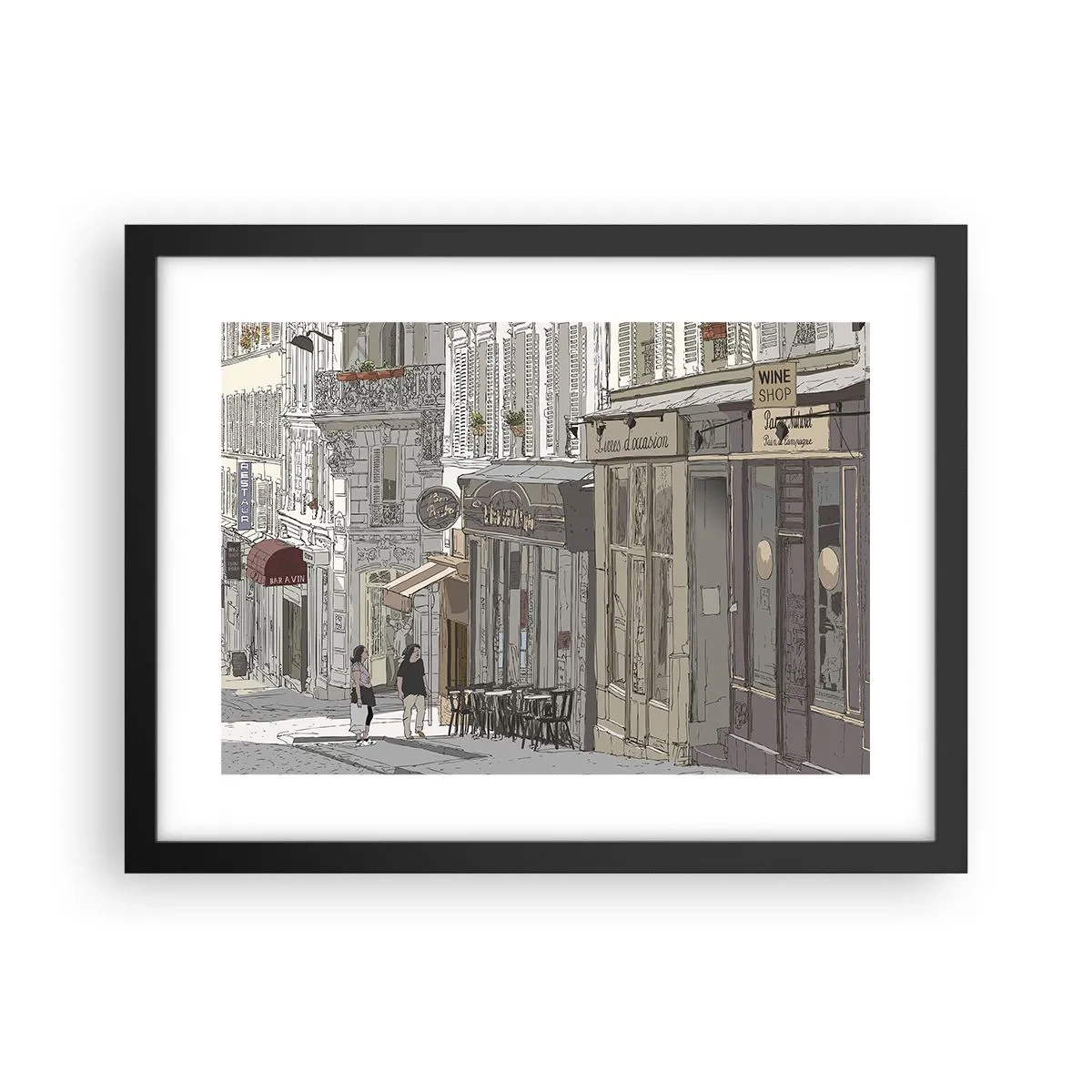 Plakat w czarnej ramie - Miejskie radości - 40x30 cm