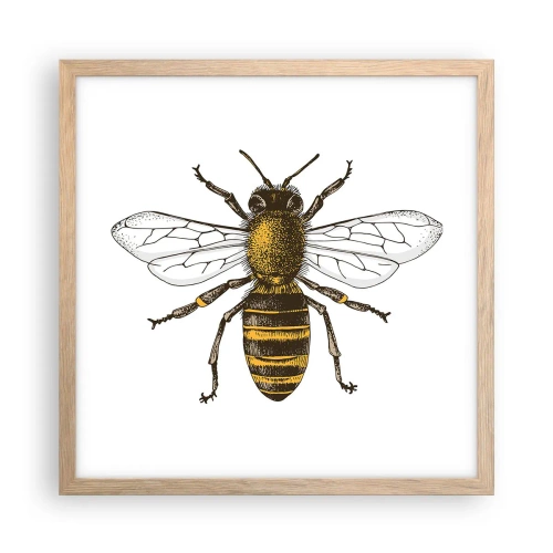 Plakat w ramie jasny dąb - Piękna i dobra - 40x40 cm