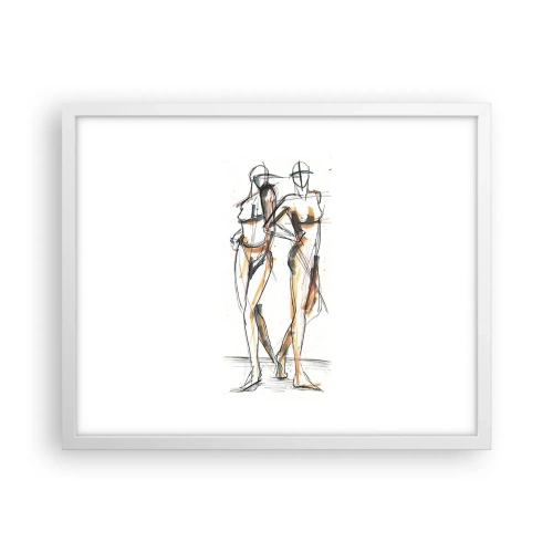 Plakat w białej ramie - Studium wdzięku - 50x40 cm