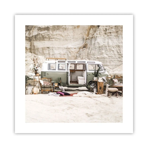 Plakat - Podróż czas zacząć - 40x40 cm