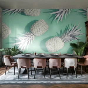 Fototapeta Standard Eco - świetnie komponują się z miętą - Abstrakcja, Ananas, Sztuka - 400x280 cm