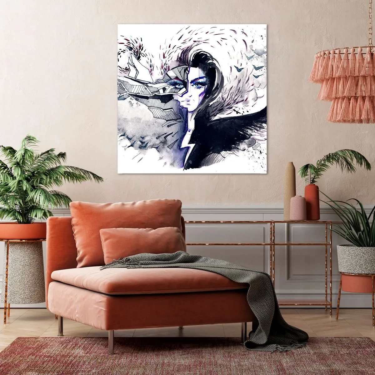 Obraz na płótnie - Demoniczna i piękna - 70x70 cm