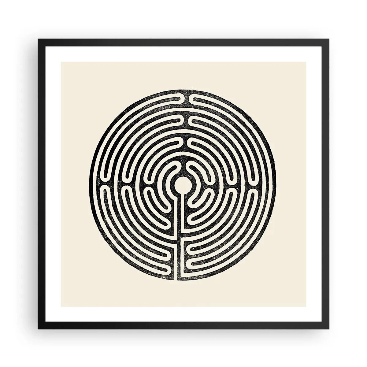 Plakat w czarnej ramie - Tajemniczy porządek - 60x60 cm