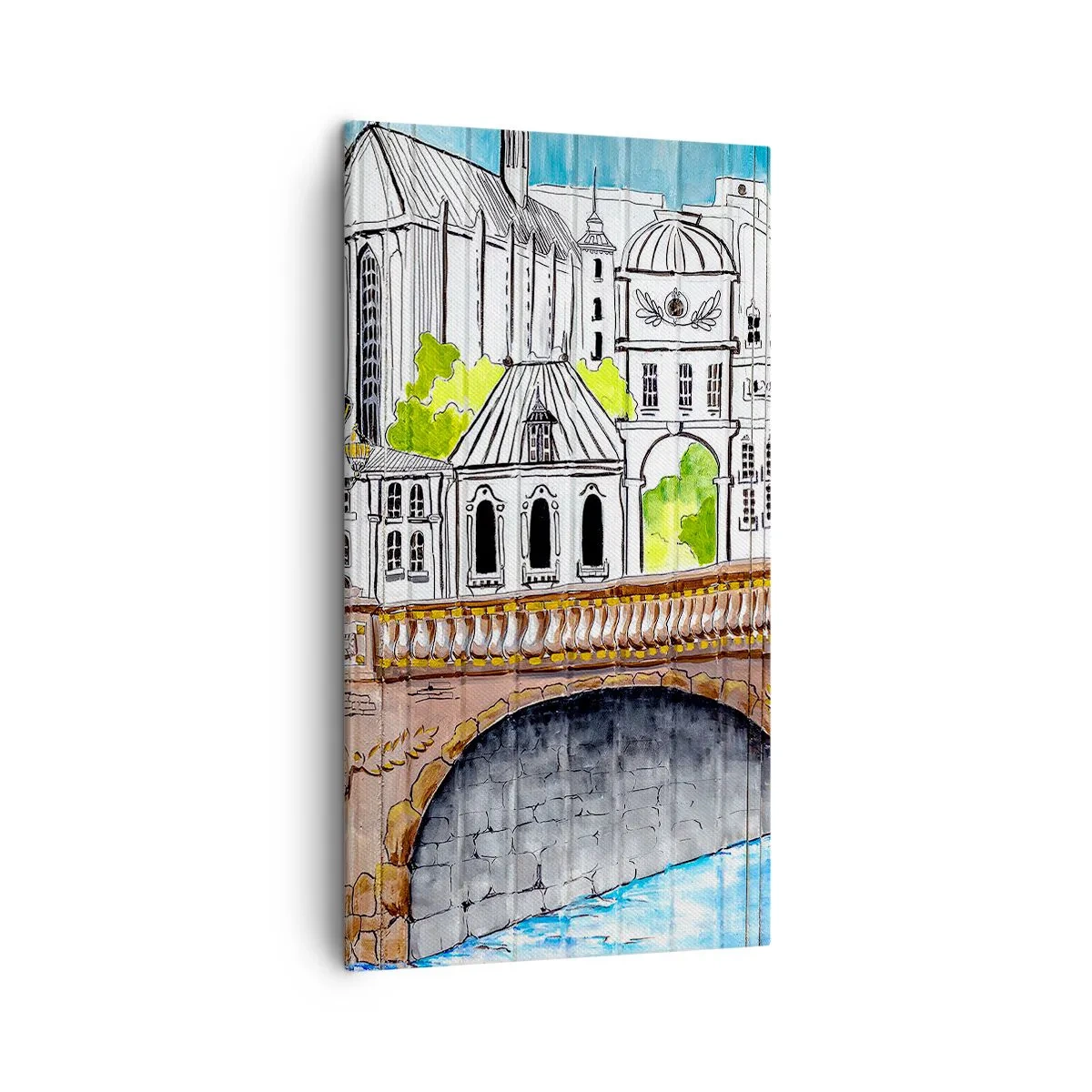 Obraz na płótnie - Miasto jak malowane - 45x80 cm