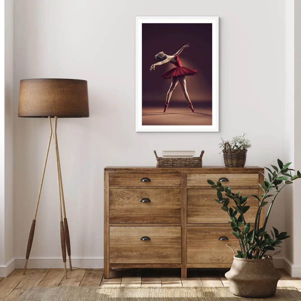 Plakat w białej ramie - Prima ballerina - 30x40 cm