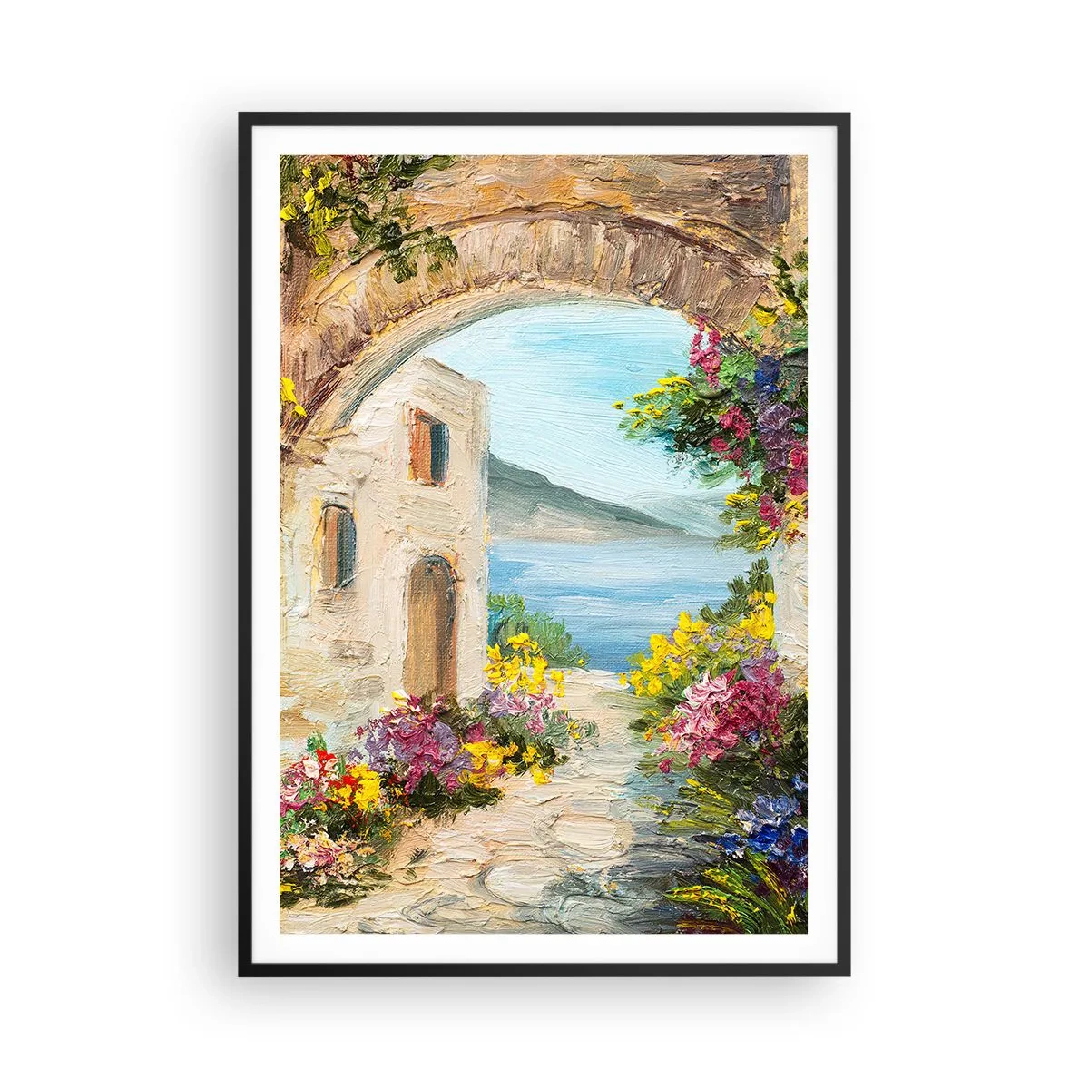 Plakat w czarnej ramie - Urok nadmorskiej prowincji - 70x100 cm