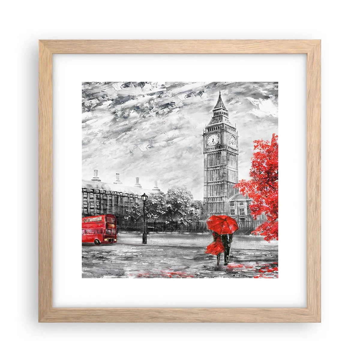 Plakat w ramie jasny dąb - Ekscytujący dzień - 30x30 cm