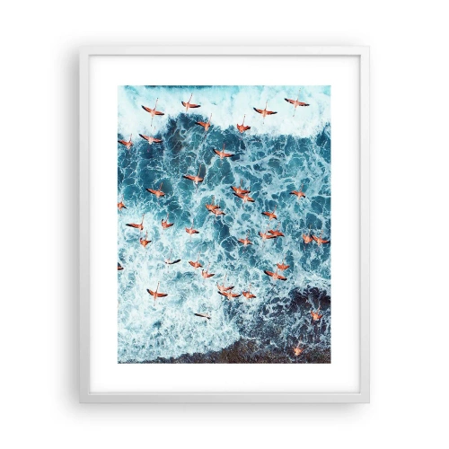 Plakat w białej ramie - Nadmorska parada - 40x50 cm