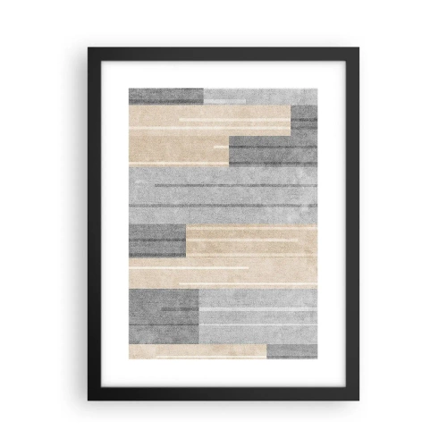 Plakat w czarnej ramie - Kompozycja: trzymać pion - 30x40 cm
