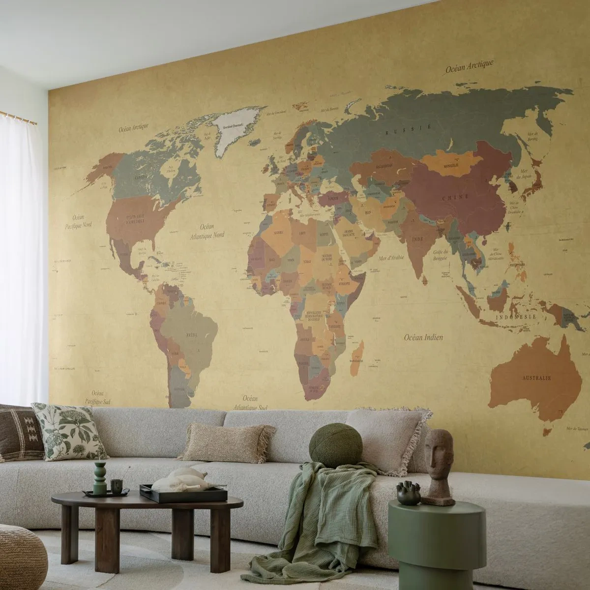 Fototapeta Standard Eco - Dla ciebie - cały świat - Mapa Świata, Kontynenty, Podróże - 350x256 cm