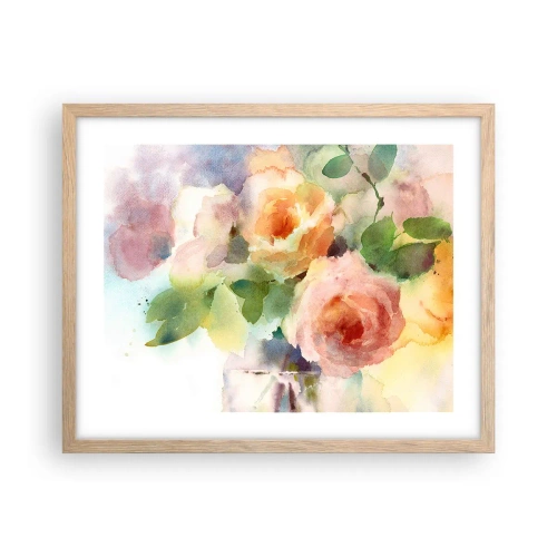 Plakat w ramie jasny dąb - Delikatne jak akwarela - 50x40 cm
