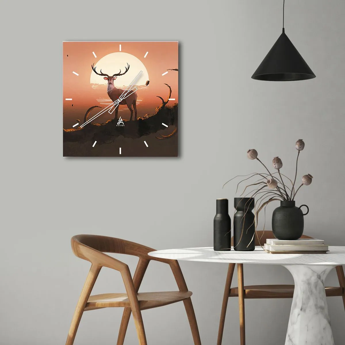 Zegar ścienny - Ta noc do innych jest niepodobna - 40x40 cm