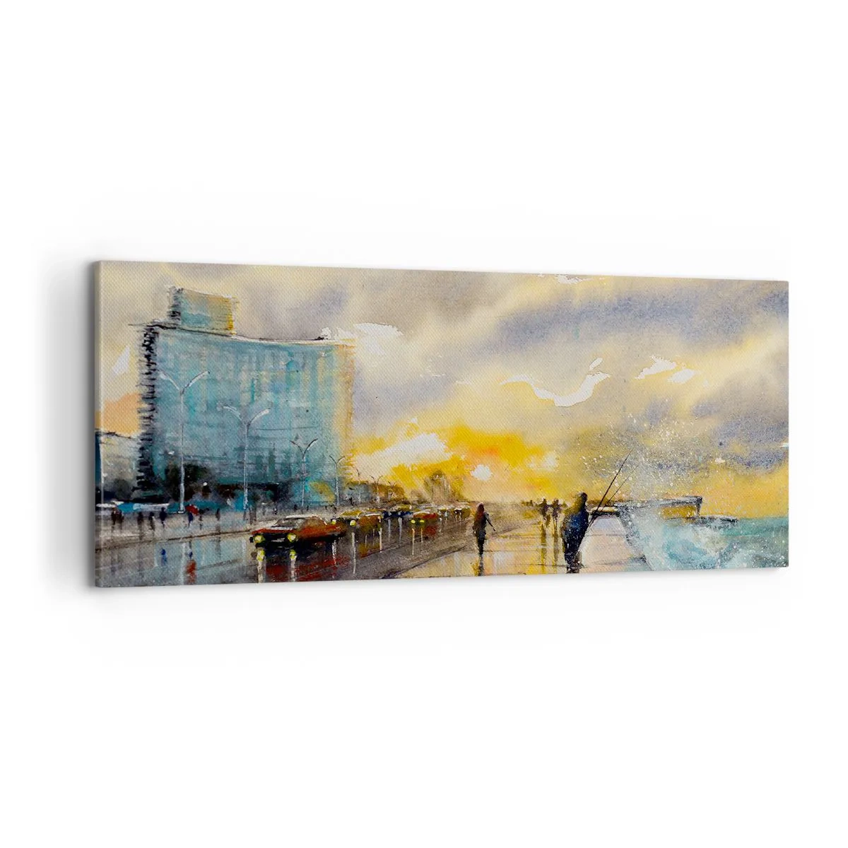 Obraz na płótnie - Życie na brzegu - 100x40 cm