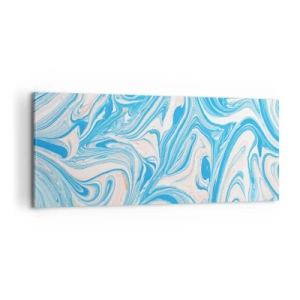 Obraz na płótnie - Rozlewisko w turkusie - 100x40 cm