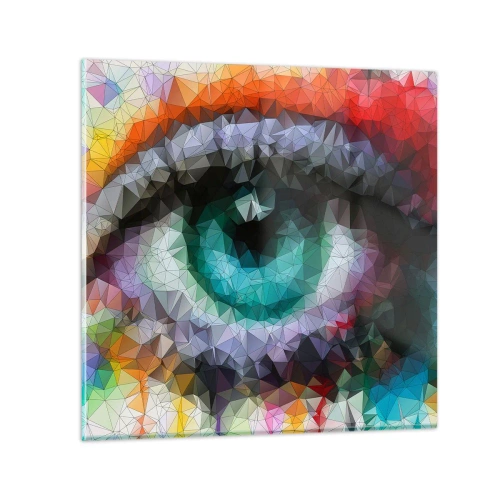 Obraz na szkle - Krystaliczny oczu blask - 30x30 cm