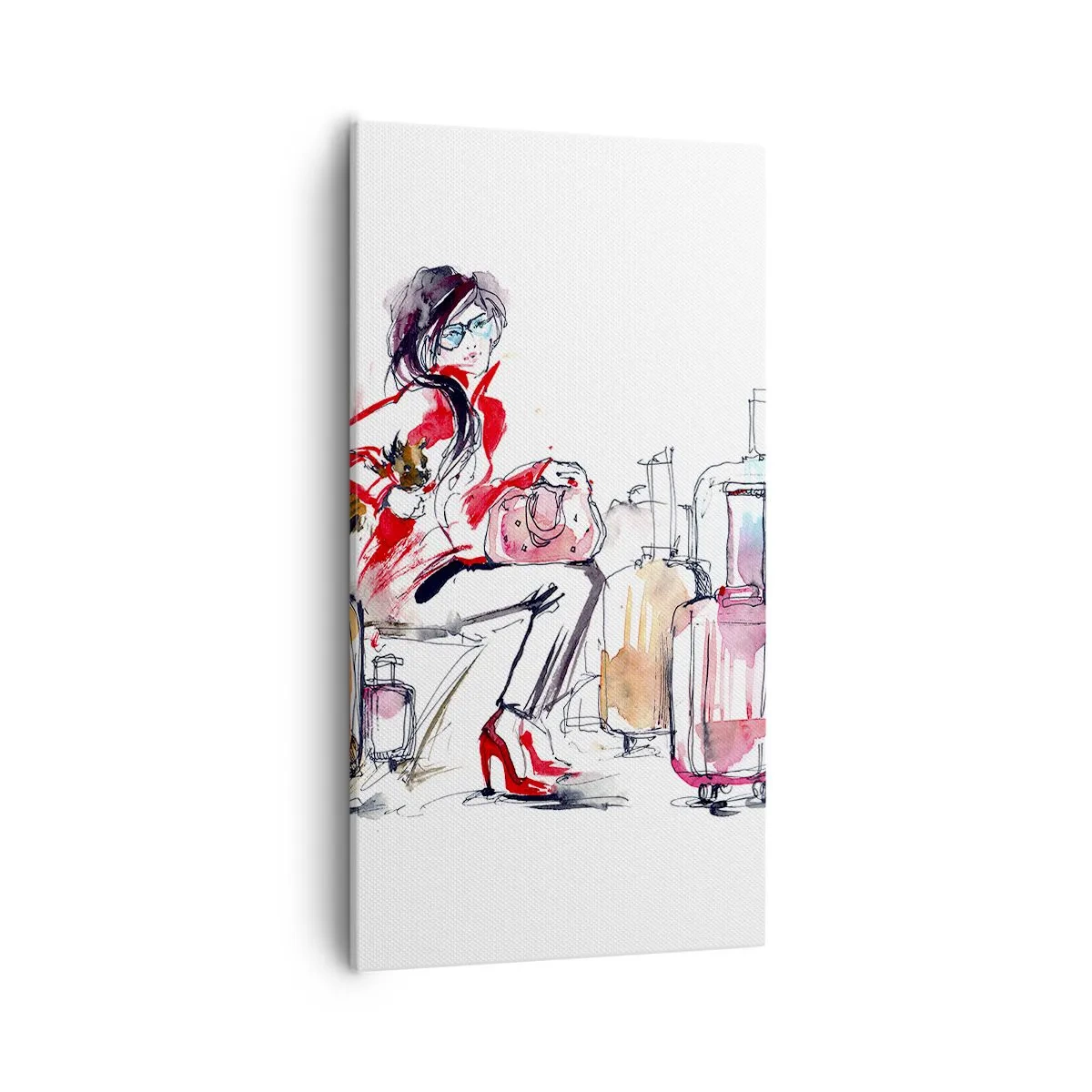 Obraz na płótnie - Siądźmy przed podróżą - 55x100 cm