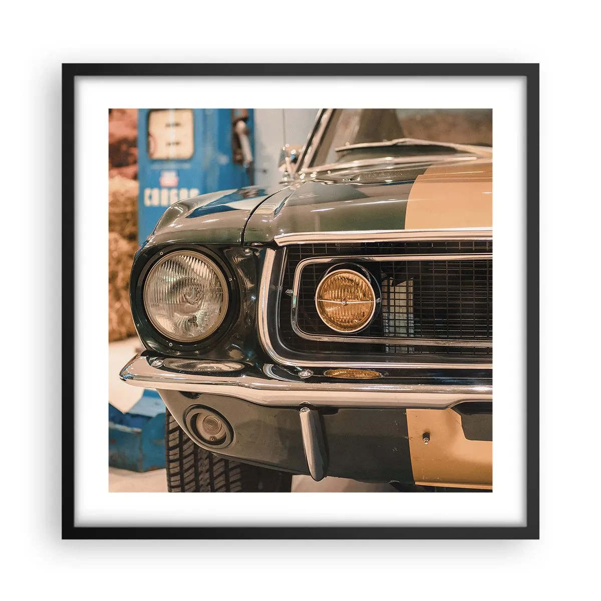 Plakat w czarnej ramie - Spotkanie z legendą - 50x50 cm