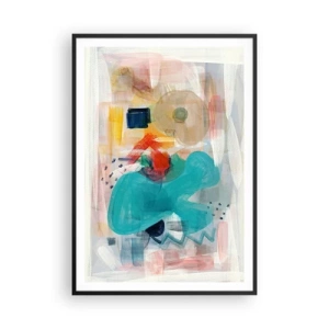 Plakat w czarnej ramie - Kolorowa gra - 70x100 cm