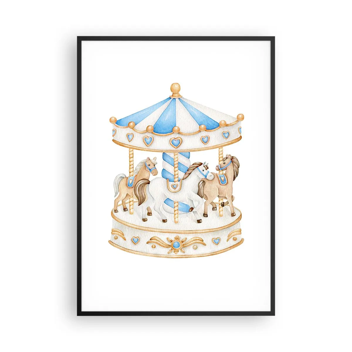 Plakat w czarnej ramie - Słodkie dzieciństwo - 70x100 cm