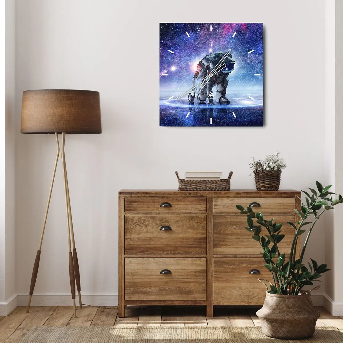 Zegar ścienny - Niebo gwiaździste nade mną - 40x40 cm