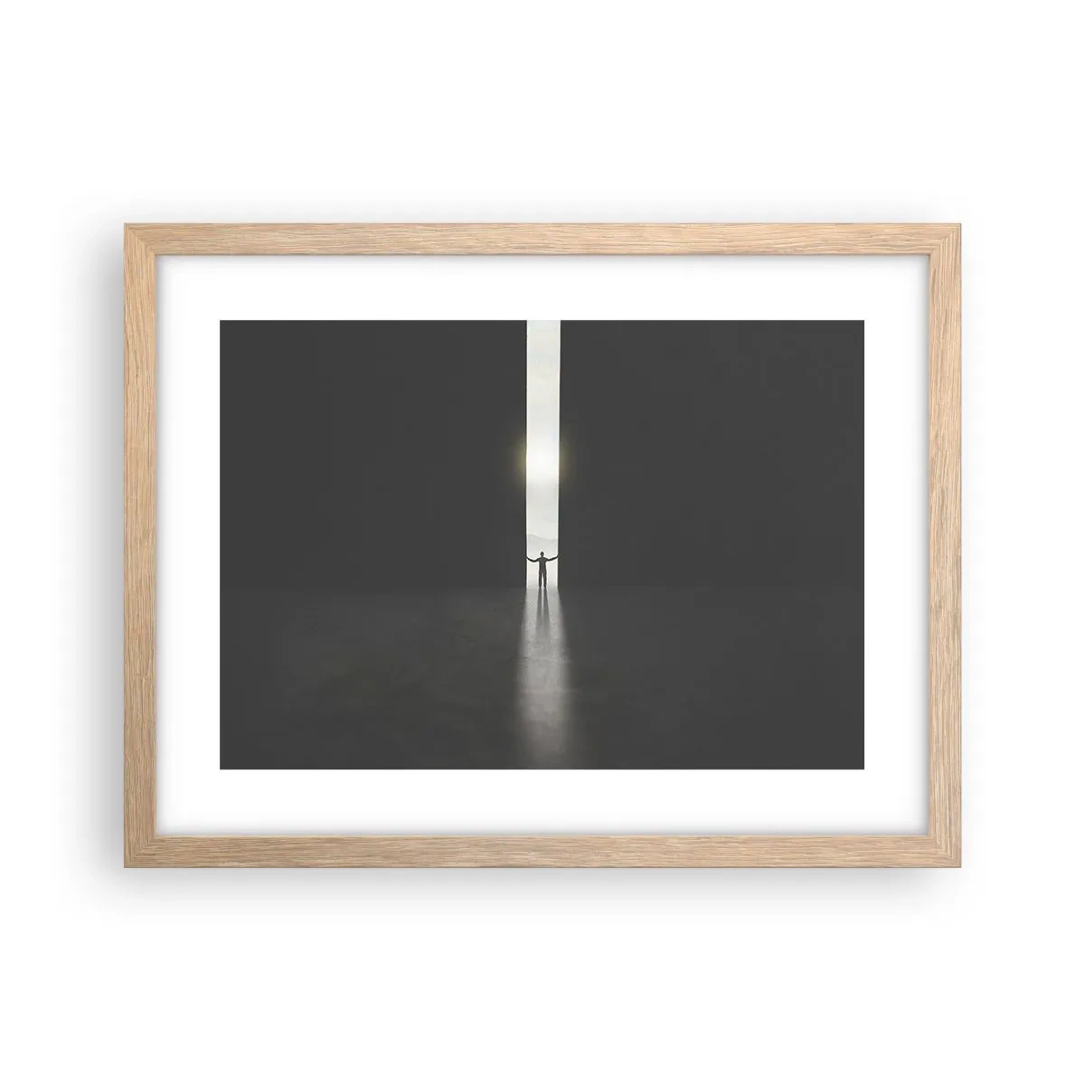 Plakat w ramie jasny dąb - Krok do jasnej przyszłości - 40x30 cm
