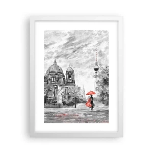 Plakat w białej ramie - Berlińskie spotkanie - 30x40 cm