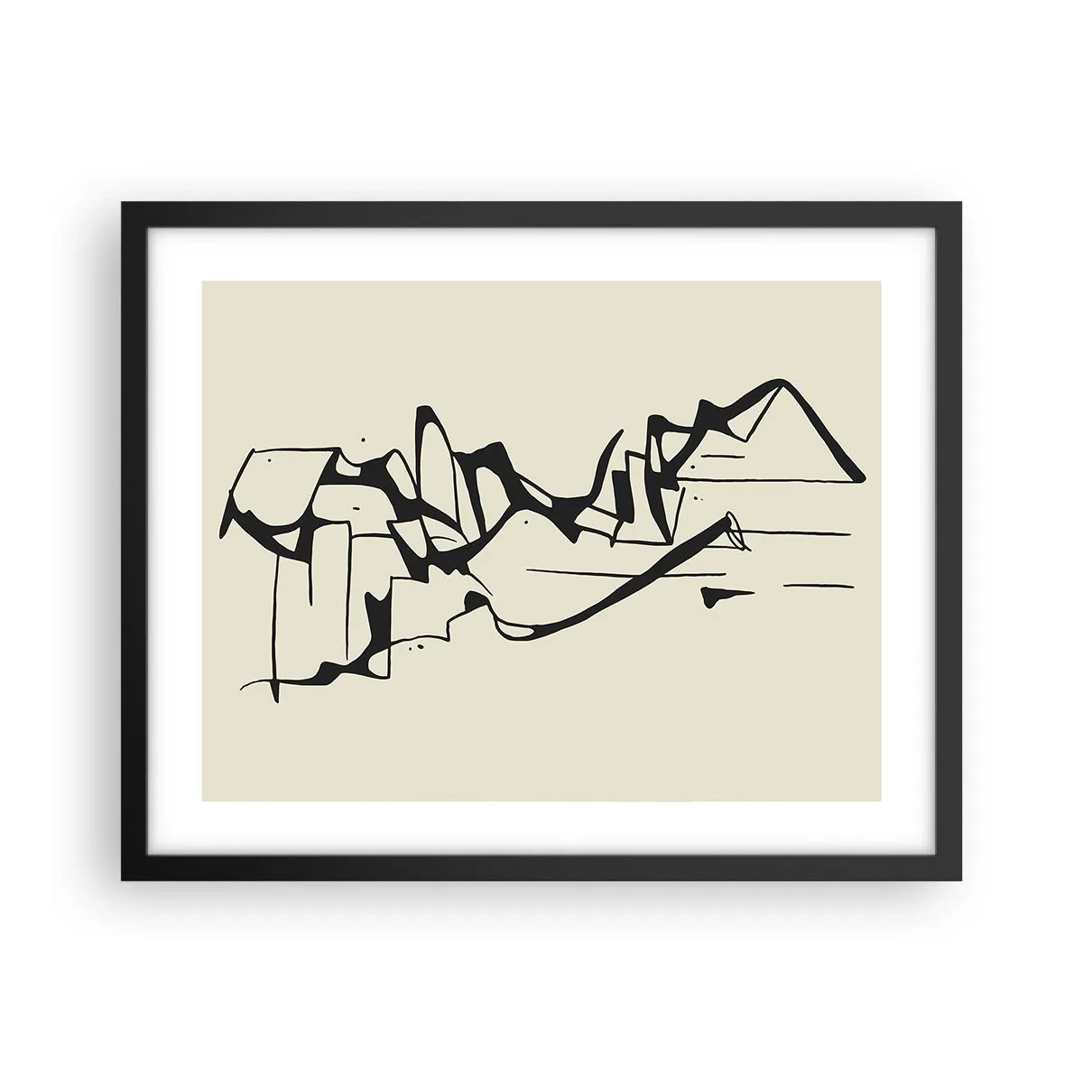 Plakat w czarnej ramie - Być może pejzaż - 50x40 cm