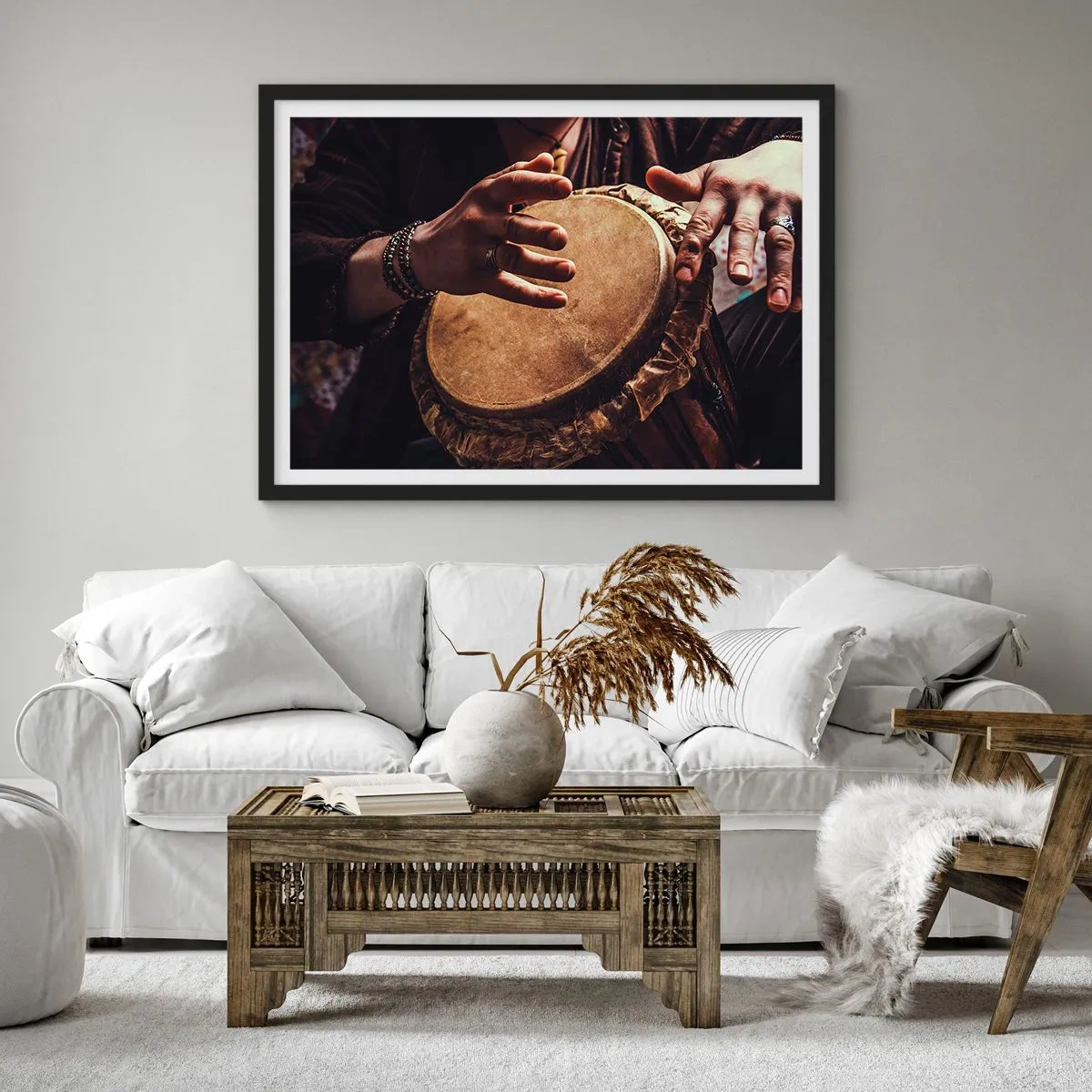 Plakat w czarnej ramie - W rytmie serca - 40x30 cm