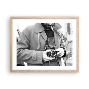 Plakat w ramie jasny dąb - W stylu retro - 50x40 cm