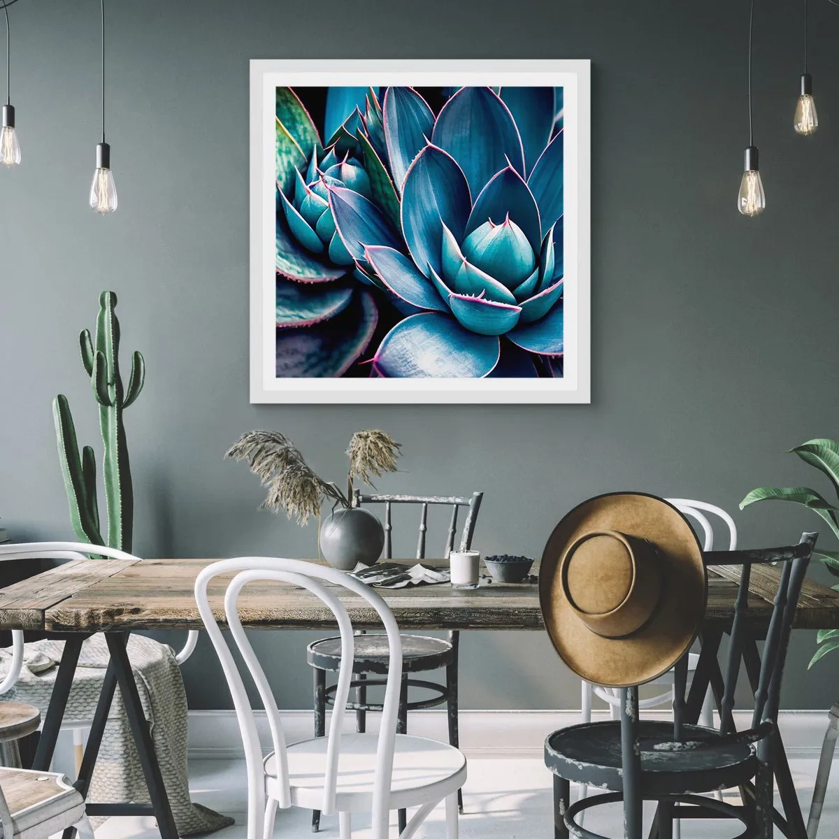 Plakat w białej ramie - Witalna siła - 50x50 cm