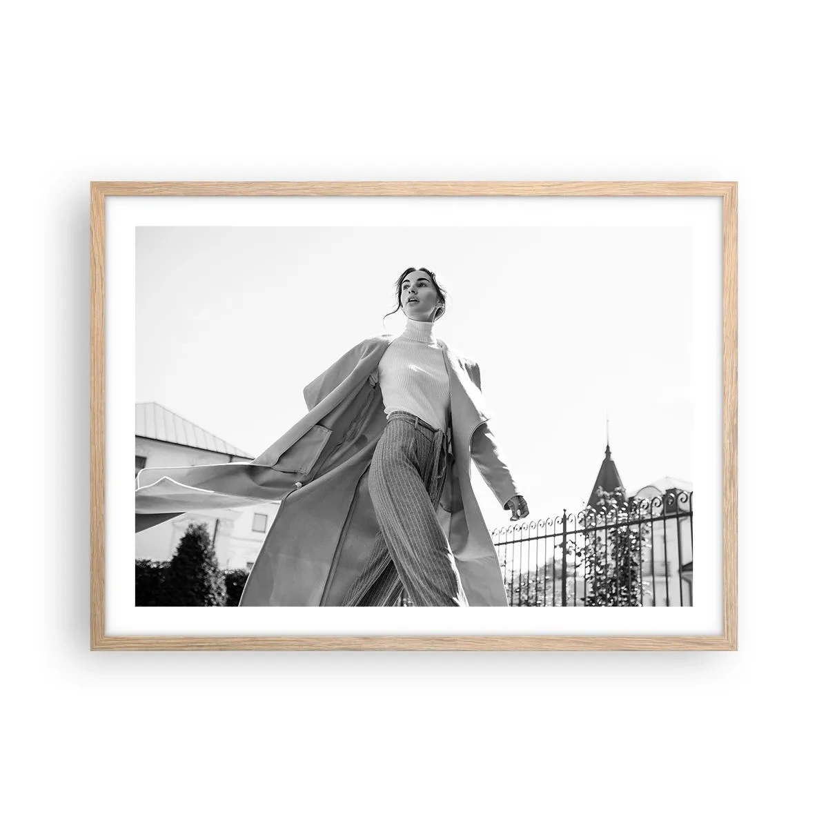 Plakat w ramie jasny dąb - Idziesz ze mną? - 70x50 cm