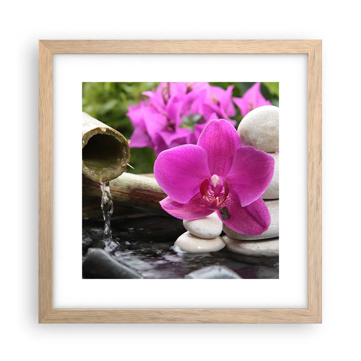 Plakat w ramie jasny dąb - Już odpoczywasz - 30x30 cm