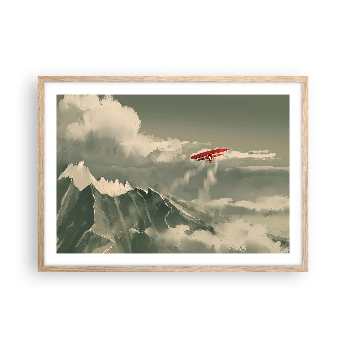 Plakat w ramie jasny dąb - Nieustraszony pionier - 70x50 cm