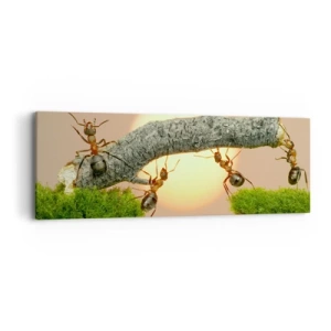 Obraz na płótnie - Radosna, wspólna praca - 90x30 cm