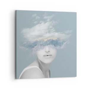 Obraz na płótnie - Z głową w chmurach - 50x50 cm