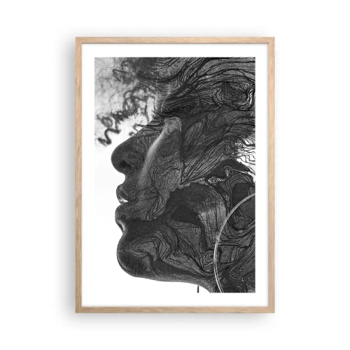 Plakat w ramie jasny dąb - Zaplątana w marzeniach - 50x70 cm