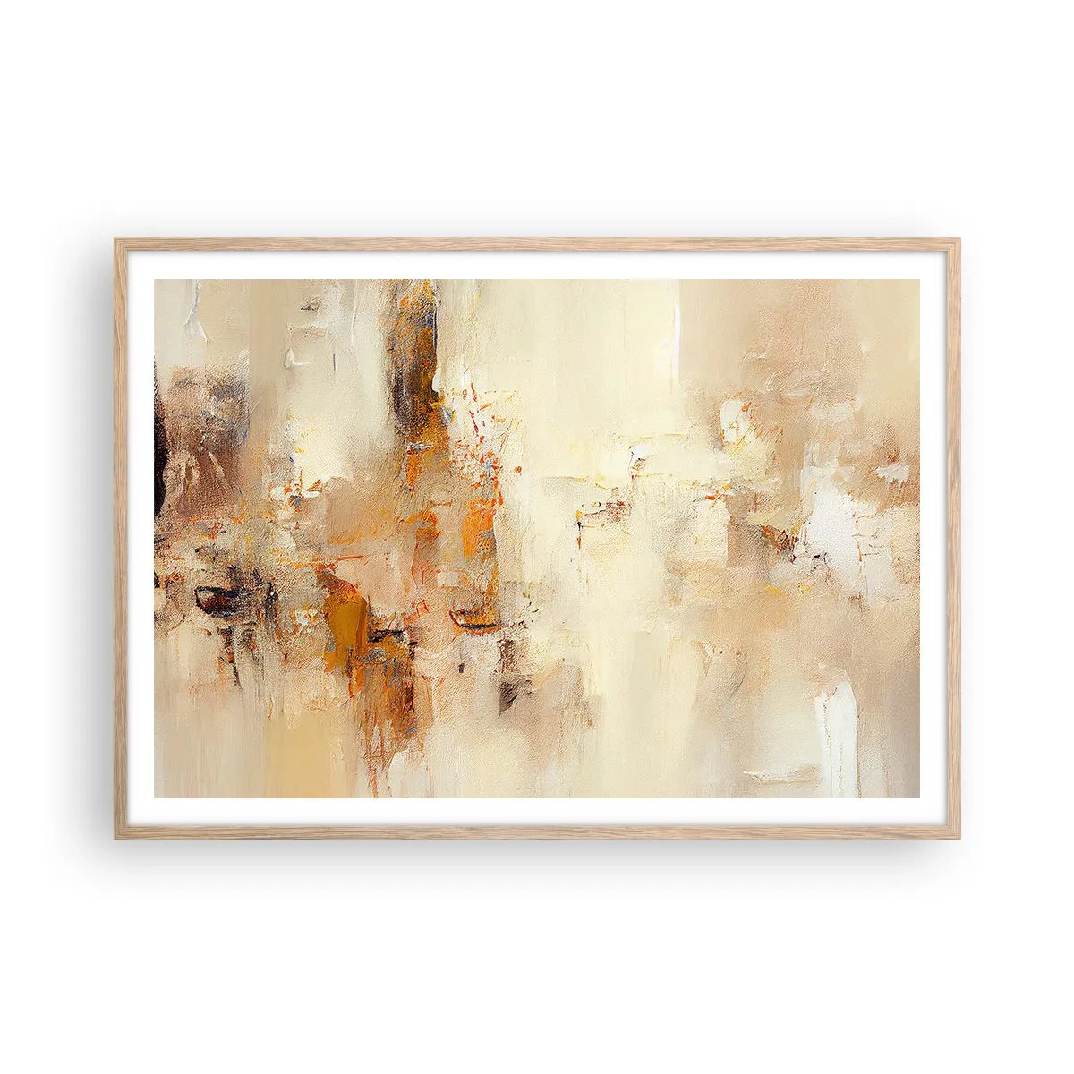 Plakat w ramie jasny dąb - Dusza bursztynu - 100x70 cm