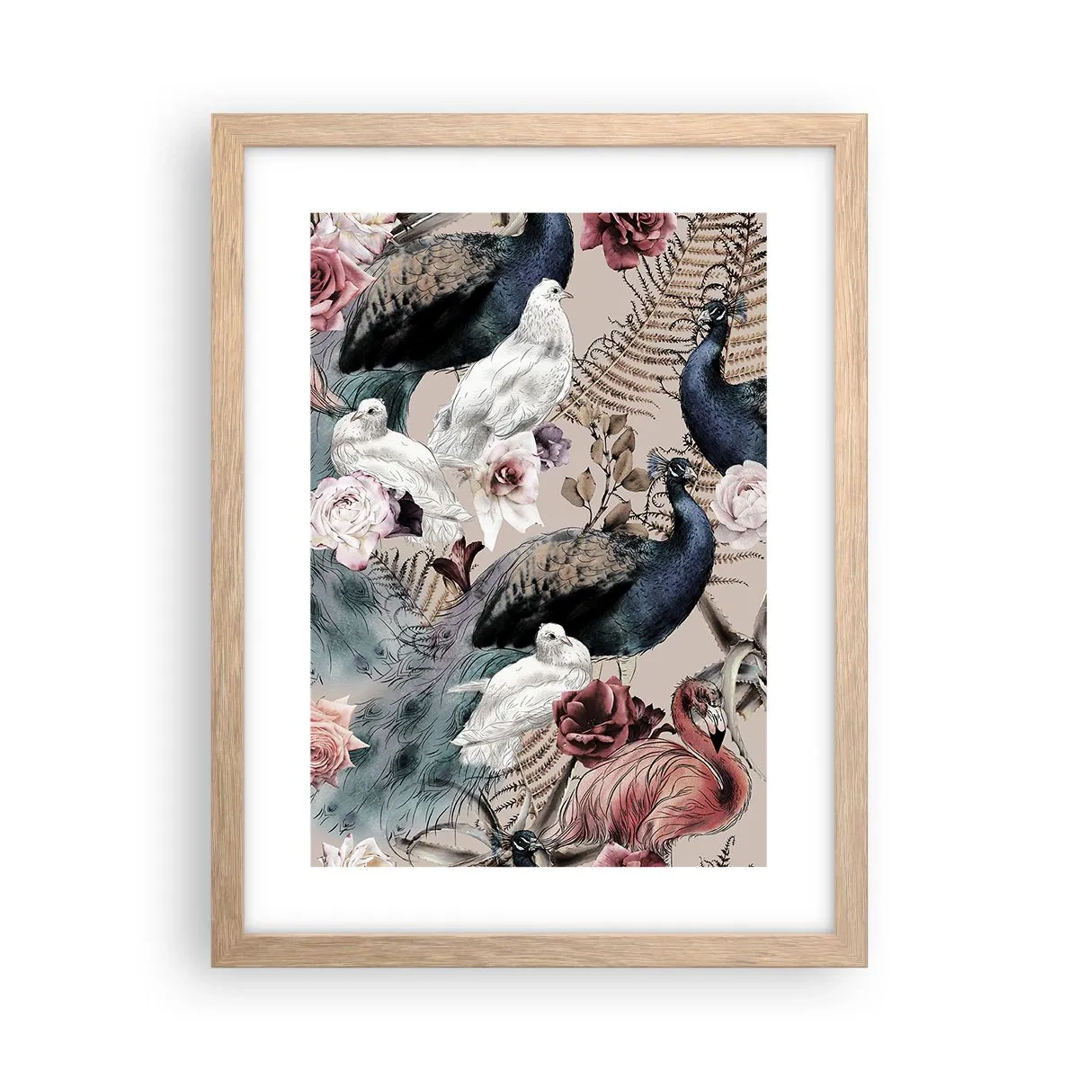 Plakat w ramie jasny dąb - W pałacowym ogrodzie - 30x40 cm