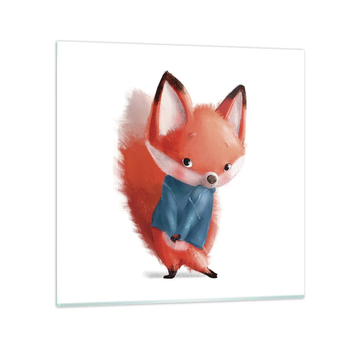 Obraz na szkle - Ładnie mi w tym? - 60x60 cm