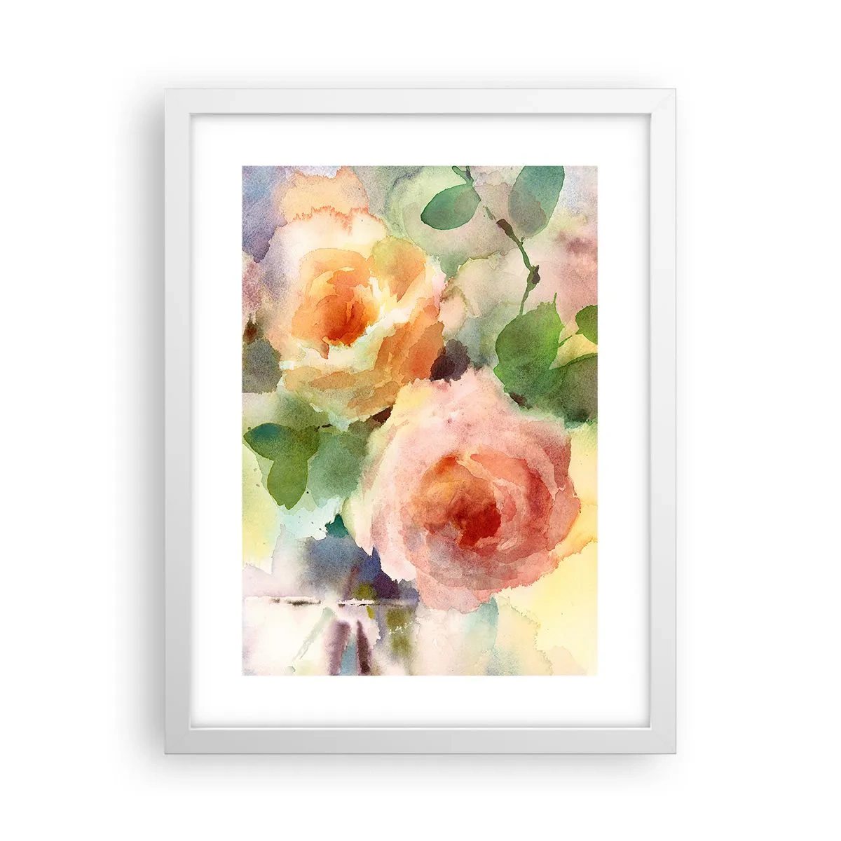 Plakat w białej ramie - Delikatne jak akwarela - 30x40 cm