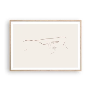 Plakat w ramie jasny dąb - Kształt pragnienia - 100x70 cm