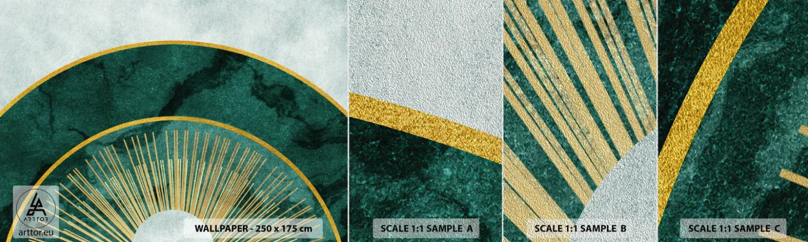 Fototapeta Próbka Premium Sand - Inny układ słoneczny - Art Deco, Nowoczesny, Abstrakcja - 100x30 cm