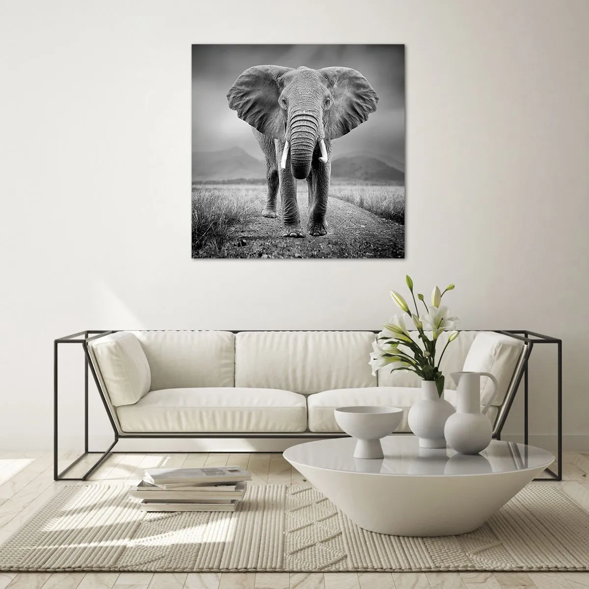 Obraz na szkle - Gospodarz wita - 40x40 cm