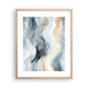 Plakat w ramie jasny dąb - Abstrakcja śnieżna i mglista - 40x50 cm