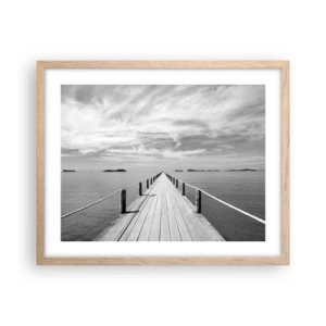 Plakat w ramie jasny dąb - A może podróż… - 50x40 cm