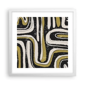Plakat w białej ramie - Kompozycja: trakty i zaułki - 40x40 cm