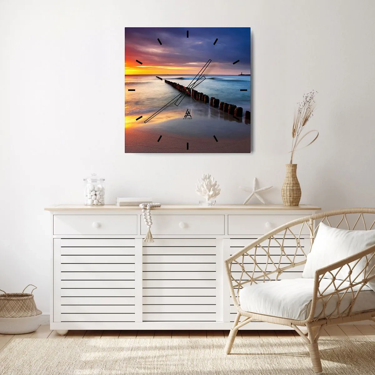 Zegar ścienny - Posłuchaj ciszy - 30x30 cm