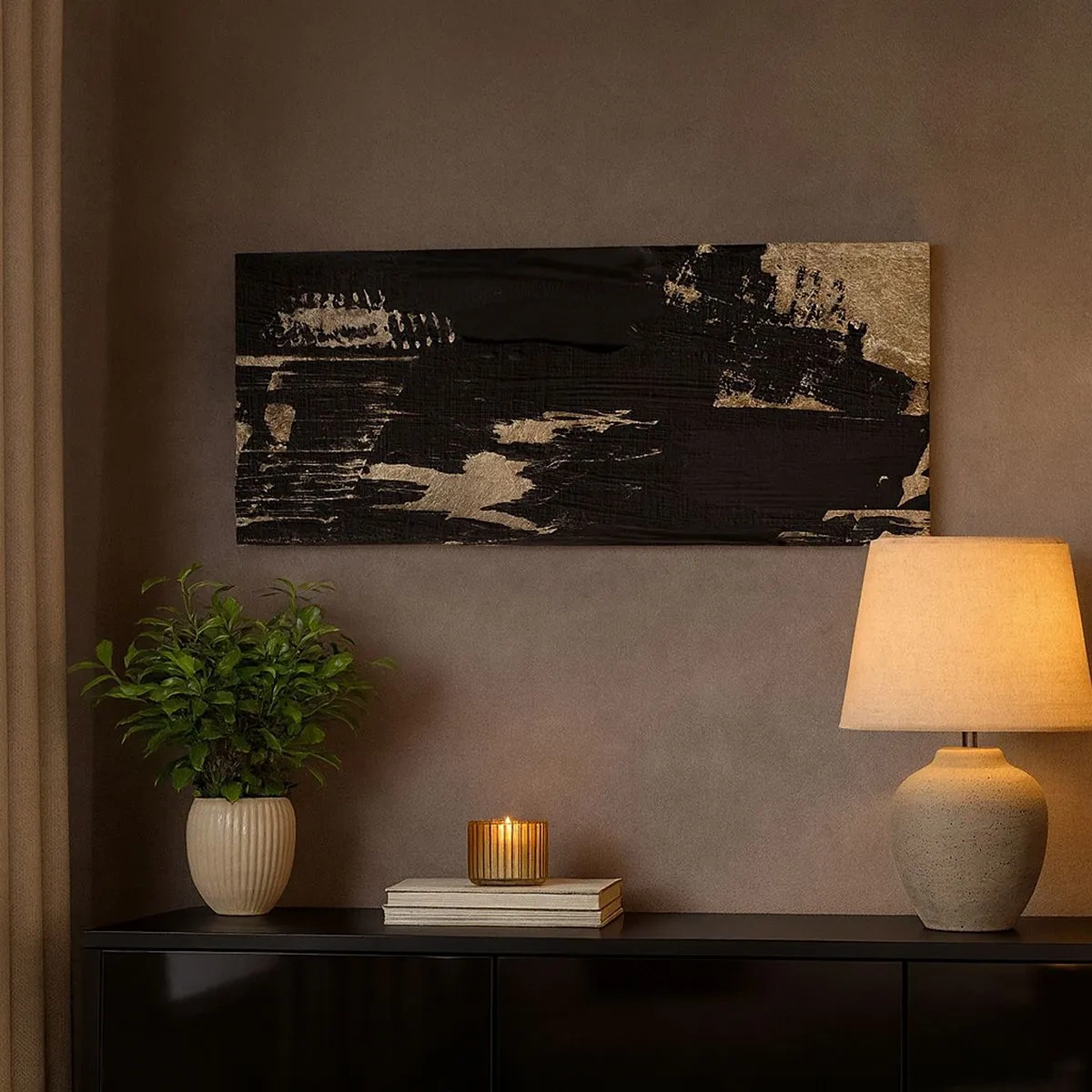 Obraz na płótnie - Ślad dotyku - 100x40 cm