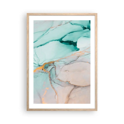 Plakat w ramie jasny dąb - Taniec kształtów i barw - 50x70 cm