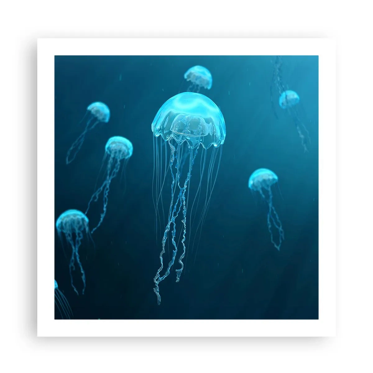Plakat - Oceaniczny taniec - 60x60 cm